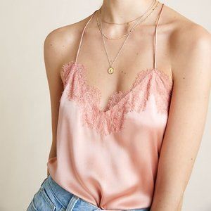 CAMI NYC Racer Back Silk Camisole Top Small NWT